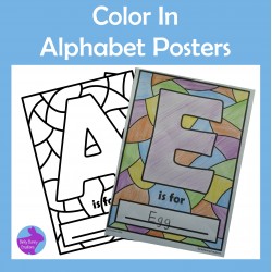 Back to School Color Your Own Alphabet Posters Activity